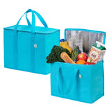 2 Packs Insulated Reusable Grocery Bag, Durable, Collapsible, Eco-Friendly